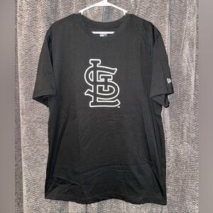 STL Cardinals New Era Black Logo Tee